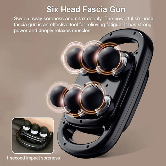 Fascia Gun Six-Head Deep Tissue Massager